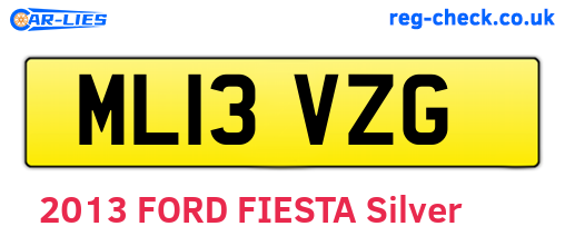 ML13VZG are the vehicle registration plates.
