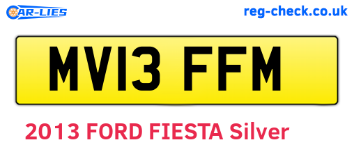 MV13FFM are the vehicle registration plates.
