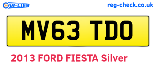 MV63TDO are the vehicle registration plates.
