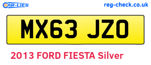 MX63JZO are the vehicle registration plates.