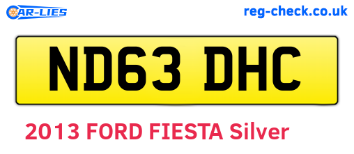 ND63DHC are the vehicle registration plates.