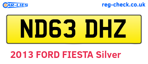 ND63DHZ are the vehicle registration plates.