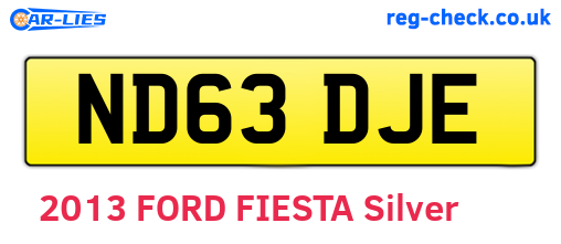 ND63DJE are the vehicle registration plates.