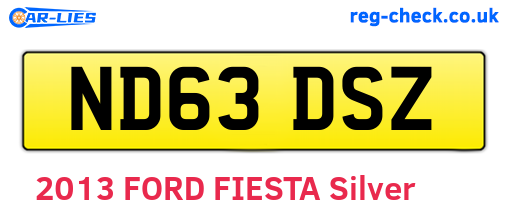 ND63DSZ are the vehicle registration plates.
