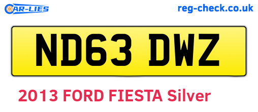 ND63DWZ are the vehicle registration plates.