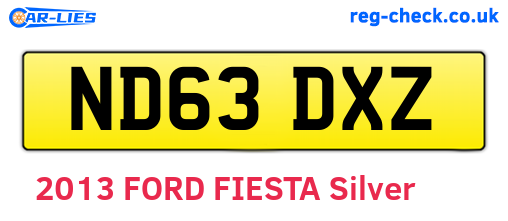 ND63DXZ are the vehicle registration plates.