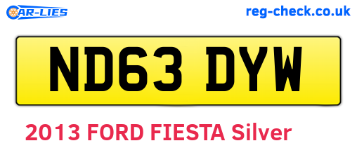 ND63DYW are the vehicle registration plates.