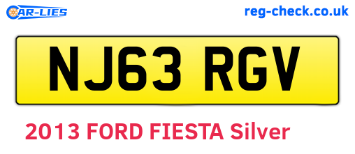 NJ63RGV are the vehicle registration plates.