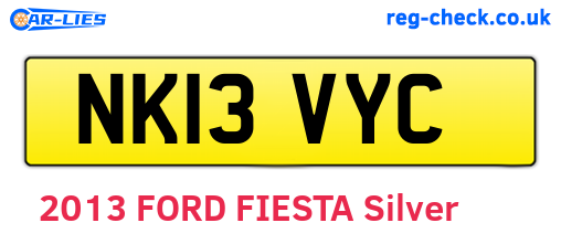 NK13VYC are the vehicle registration plates.