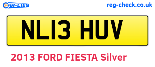 NL13HUV are the vehicle registration plates.
