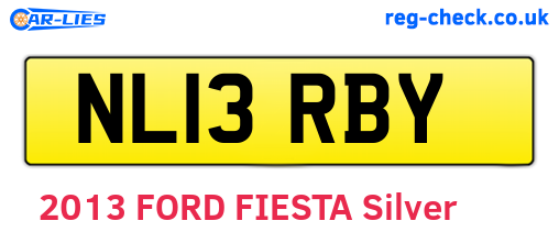 NL13RBY are the vehicle registration plates.