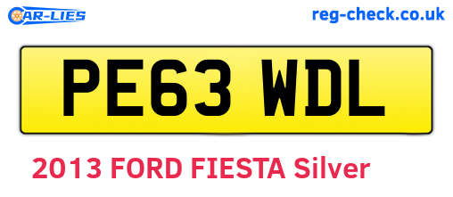PE63WDL are the vehicle registration plates.
