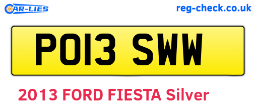 PO13SWW are the vehicle registration plates.
