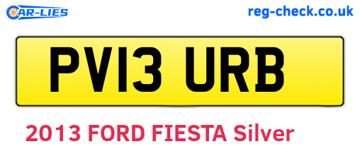 PV13URB are the vehicle registration plates.