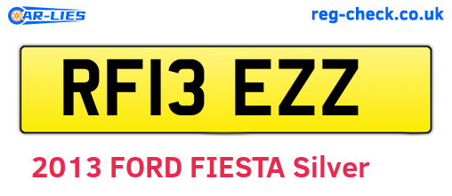 RF13EZZ are the vehicle registration plates.