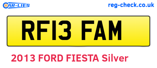 RF13FAM are the vehicle registration plates.