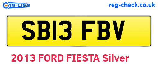 SB13FBV are the vehicle registration plates.