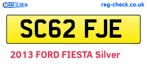 SC62FJE are the vehicle registration plates.