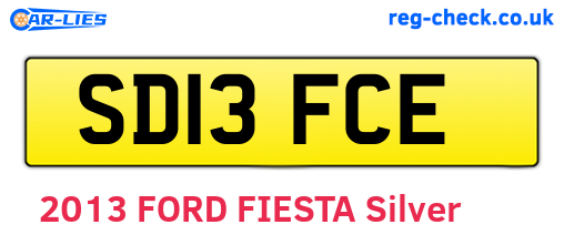 SD13FCE are the vehicle registration plates.