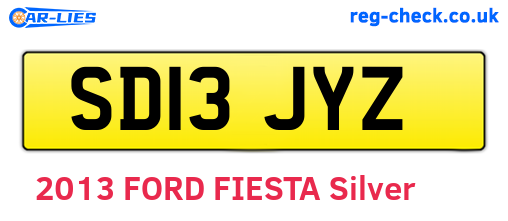 SD13JYZ are the vehicle registration plates.