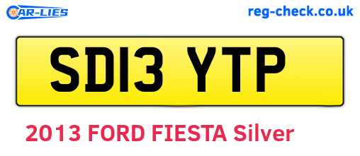 SD13YTP are the vehicle registration plates.