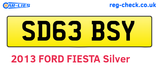 SD63BSY are the vehicle registration plates.