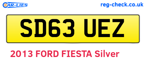 SD63UEZ are the vehicle registration plates.