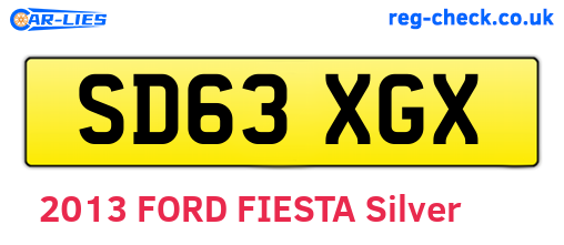 SD63XGX are the vehicle registration plates.