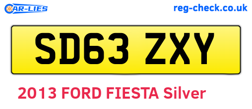 SD63ZXY are the vehicle registration plates.