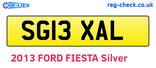 SG13XAL are the vehicle registration plates.