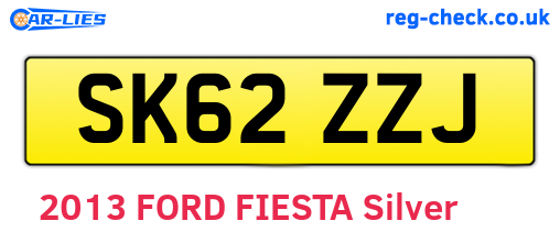SK62ZZJ are the vehicle registration plates.