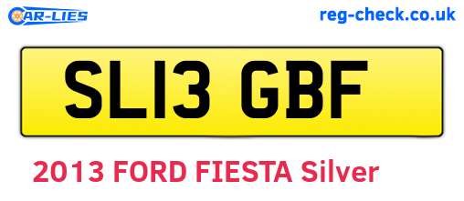 SL13GBF are the vehicle registration plates.