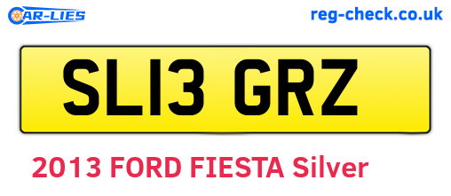 SL13GRZ are the vehicle registration plates.