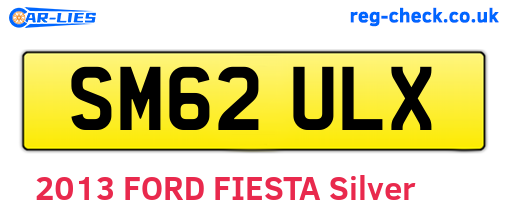 SM62ULX are the vehicle registration plates.