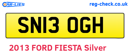 SN13OGH are the vehicle registration plates.
