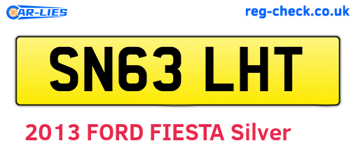 SN63LHT are the vehicle registration plates.