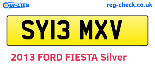 SY13MXV are the vehicle registration plates.