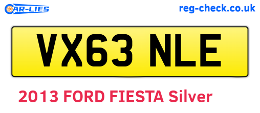 VX63NLE are the vehicle registration plates.