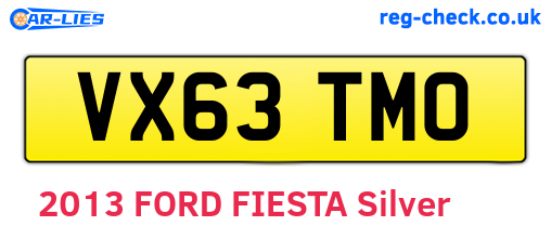 VX63TMO are the vehicle registration plates.
