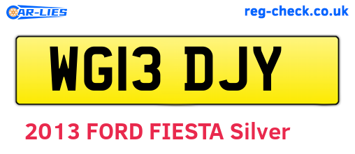 WG13DJY are the vehicle registration plates.