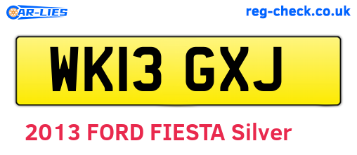 WK13GXJ are the vehicle registration plates.