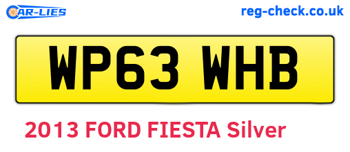 WP63WHB are the vehicle registration plates.