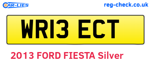 WR13ECT are the vehicle registration plates.