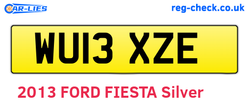 WU13XZE are the vehicle registration plates.