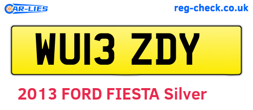 WU13ZDY are the vehicle registration plates.