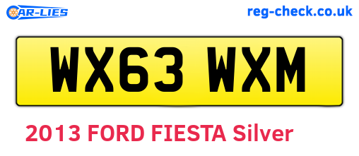 WX63WXM are the vehicle registration plates.