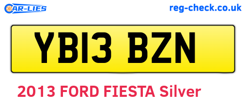 YB13BZN are the vehicle registration plates.