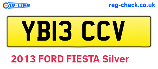 YB13CCV are the vehicle registration plates.