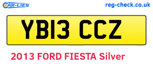 YB13CCZ are the vehicle registration plates.