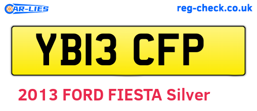 YB13CFP are the vehicle registration plates.